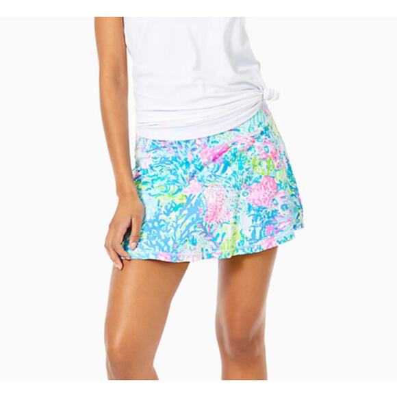 Lilly Pulitzer Pants - Lilly Pulitzer Luxletic Alia Mini Skirt Skort Blue Pink XL